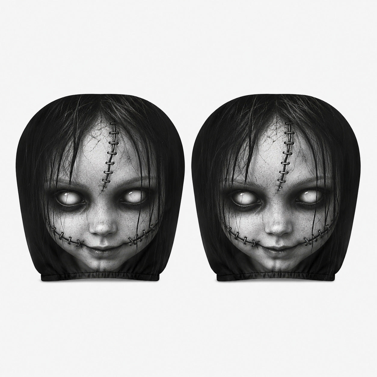 💥New Launch | Quirky Black Skull Car Headrest Cover