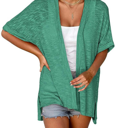🔥2026 summer trend | Summer Short Sleeve Open Front Beach Coverup