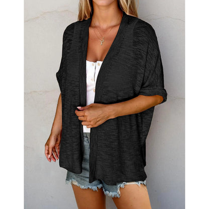 🔥2026 summer trend | Summer Short Sleeve Open Front Beach Coverup