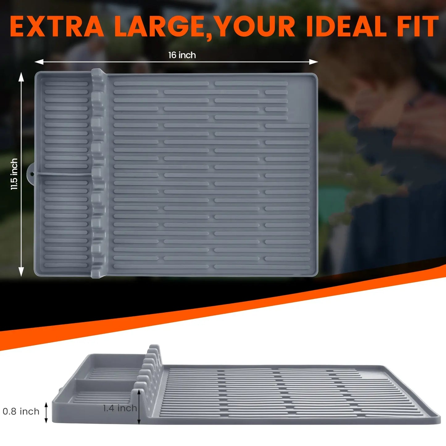 TYIIPLUS™ Silicone Grill Side Shelf Mat – Heat Resistant BBQ Tool Organizer