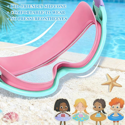 2 Pack Kids Swim Goggles for 3-15 UV Protection