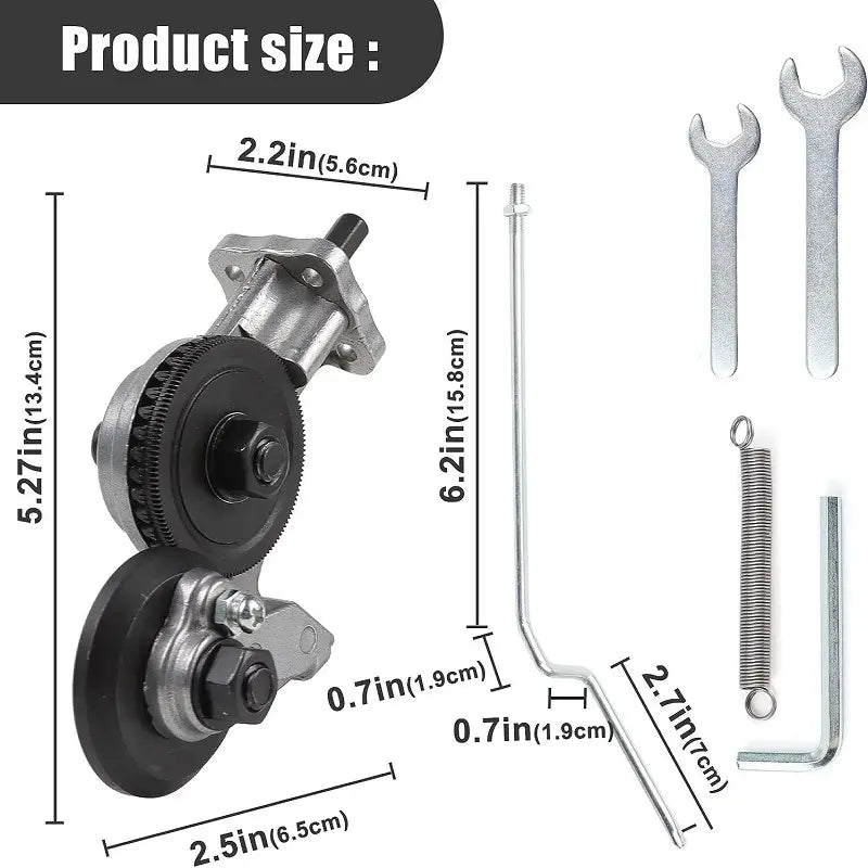 Portable electric drill accessory for cutting thin metal sheets