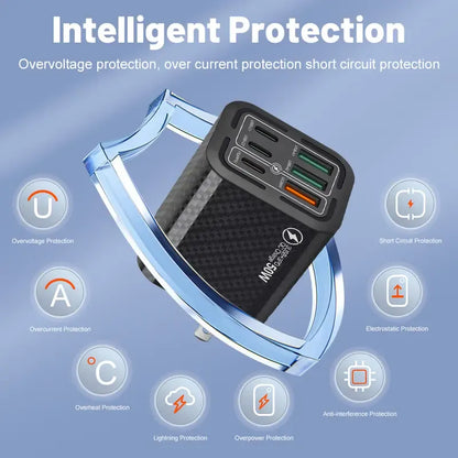Portable Multi Port Charging Station 50W