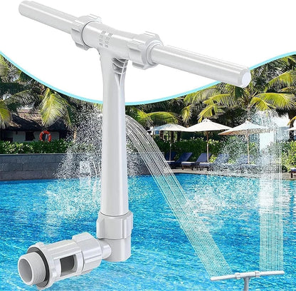 Solar Pool Fountain with Lights Dual Arc