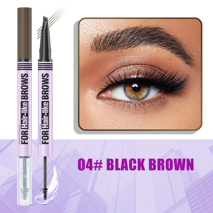 🔥 Hot Sale | Waterproof 2-in-1 Micro-Fork Eyebrow Pen & Setting Gel