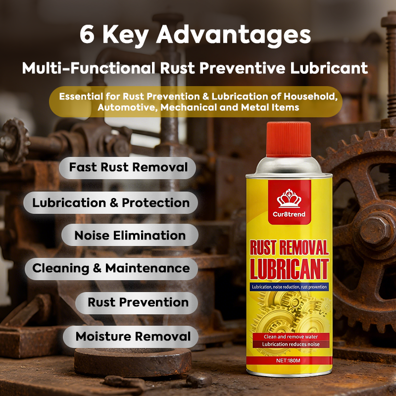 🔥 Stop Rust & Squeaks Fast | Multi-Function Rust Removal Spray 180ML