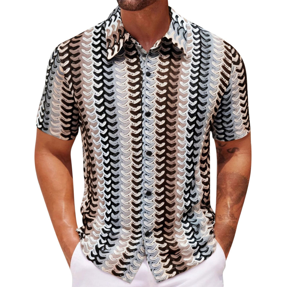 2026 New Summer Men's Knitted Shirt