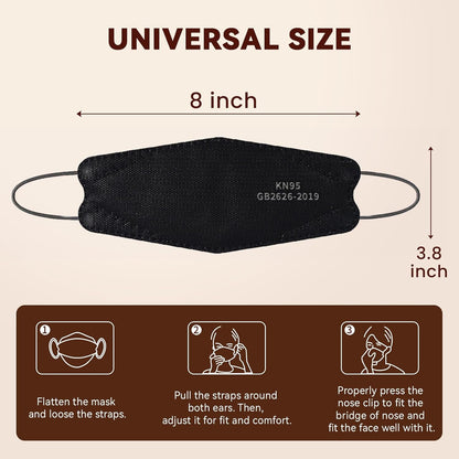 200pcs KN95 Face Masks Disposable 5-Layer Protection