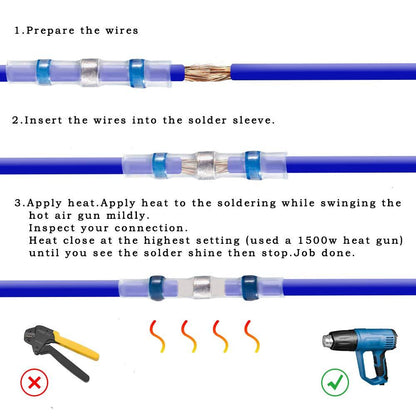 300PCS Haisstronica Solder Seal Wire Connectors