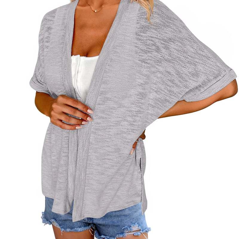🔥2026 summer trend | Summer Short Sleeve Open Front Beach Coverup