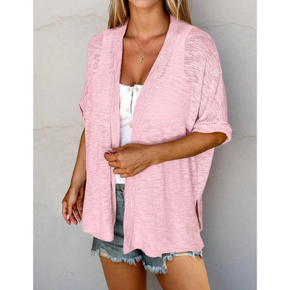 🔥2026 summer trend | Summer Short Sleeve Open Front Beach Coverup