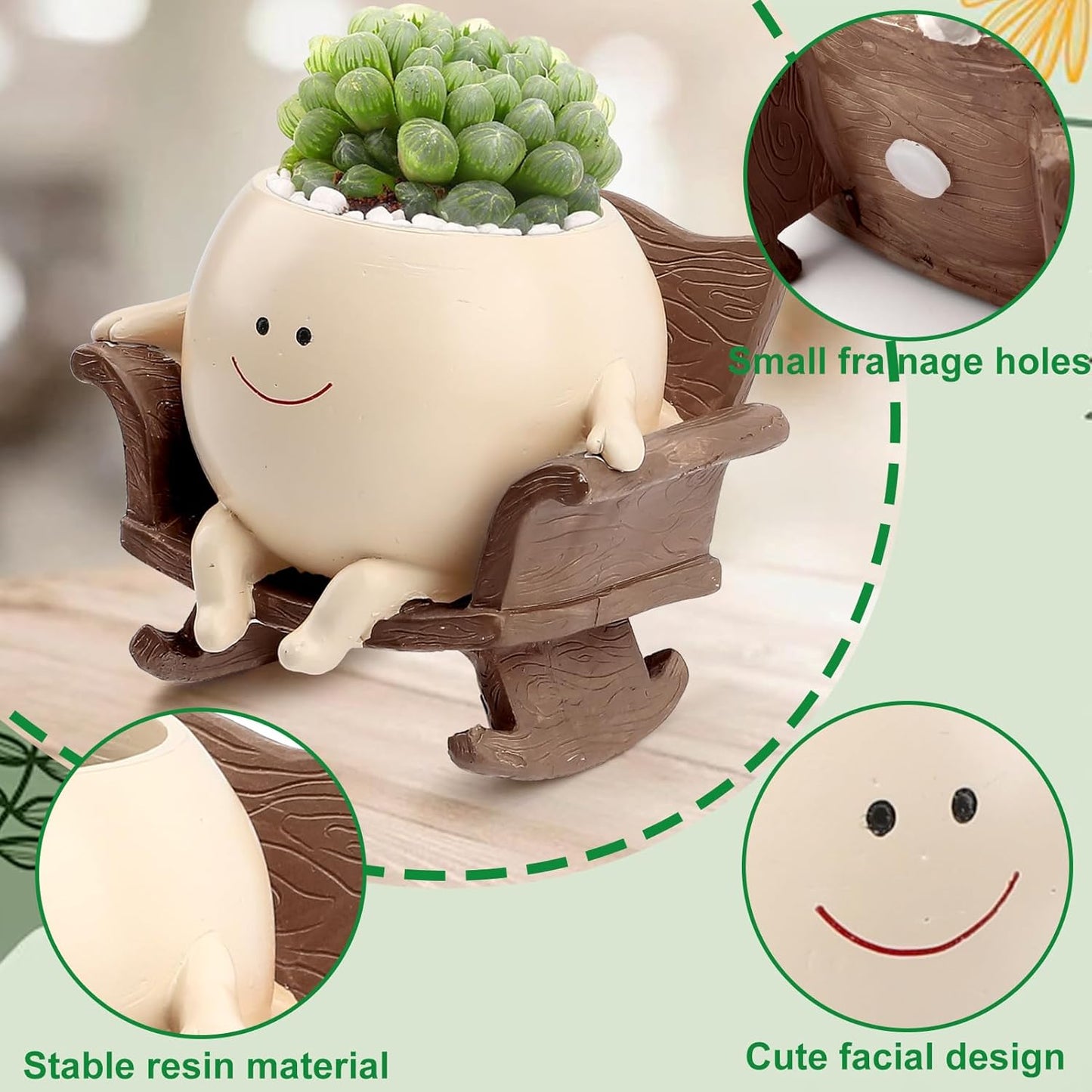 🔥49% OFF-Cute Resin Flower Head Planters
