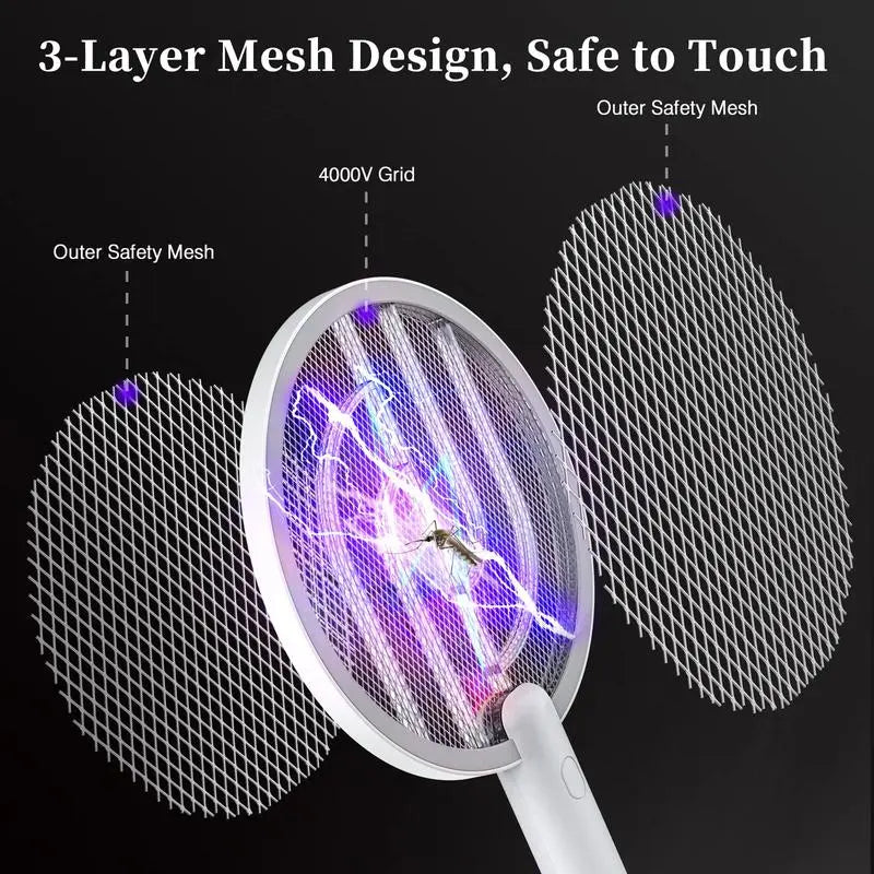 Electric Fly Swatter 4000V Bug Zapper Racket