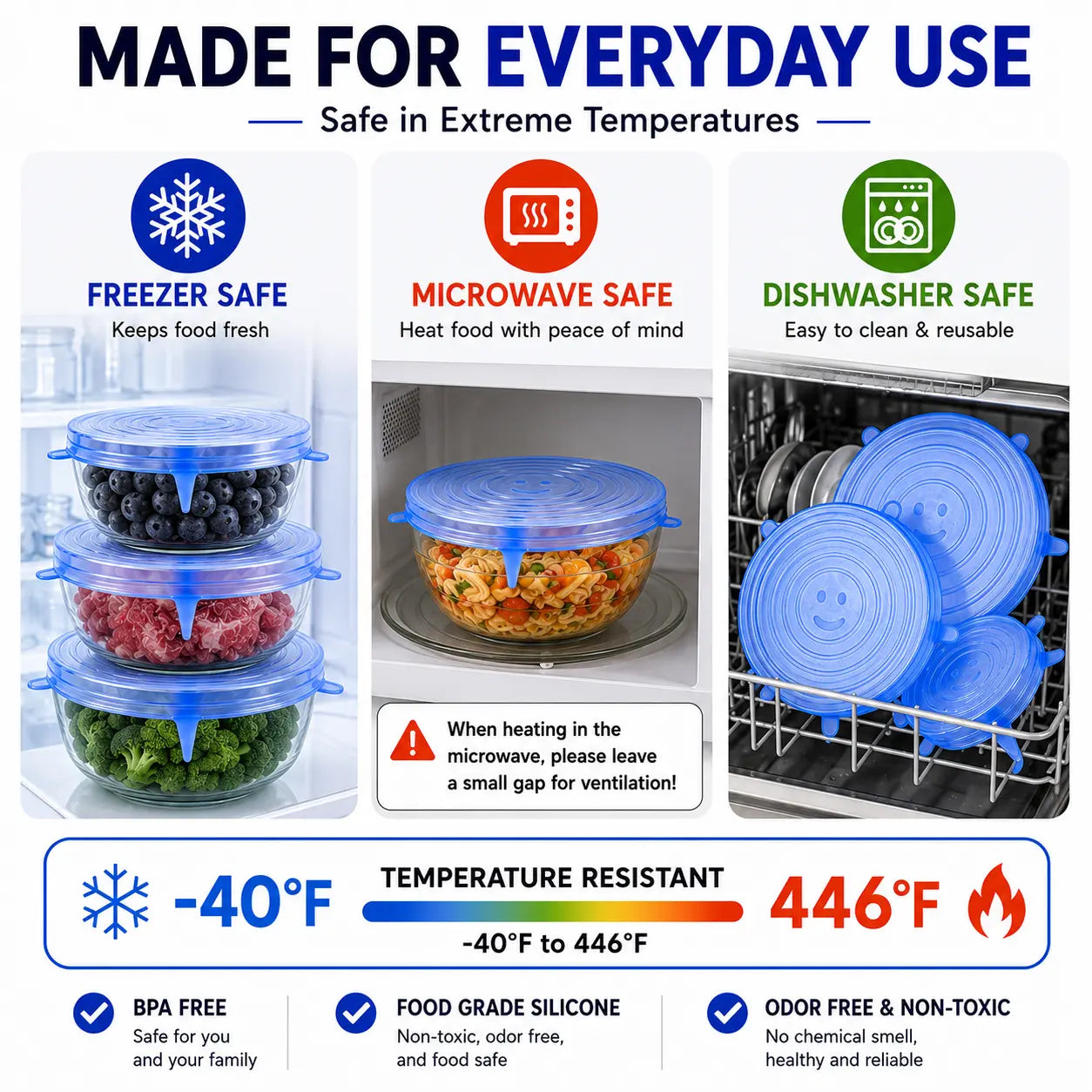 🥗✨Reusable Silicone Stretch Lids