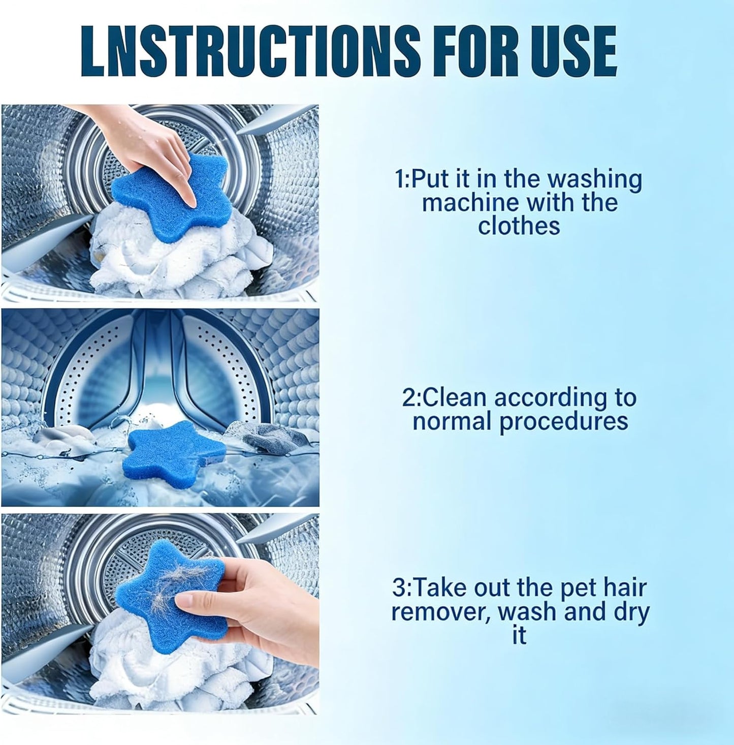✨ Keep Every Load Fur-Free | 5 PCS Reusable Pet Hair Remover for Laundry
