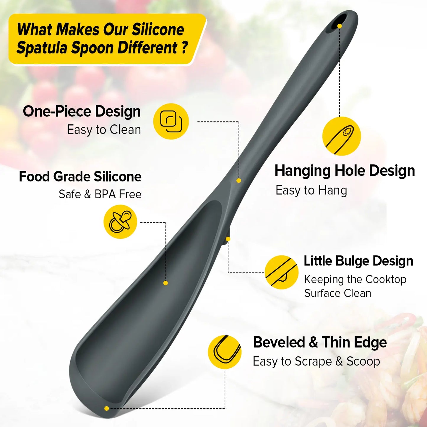 Pack of 2 Cooking Spoons for Non stick Cookware