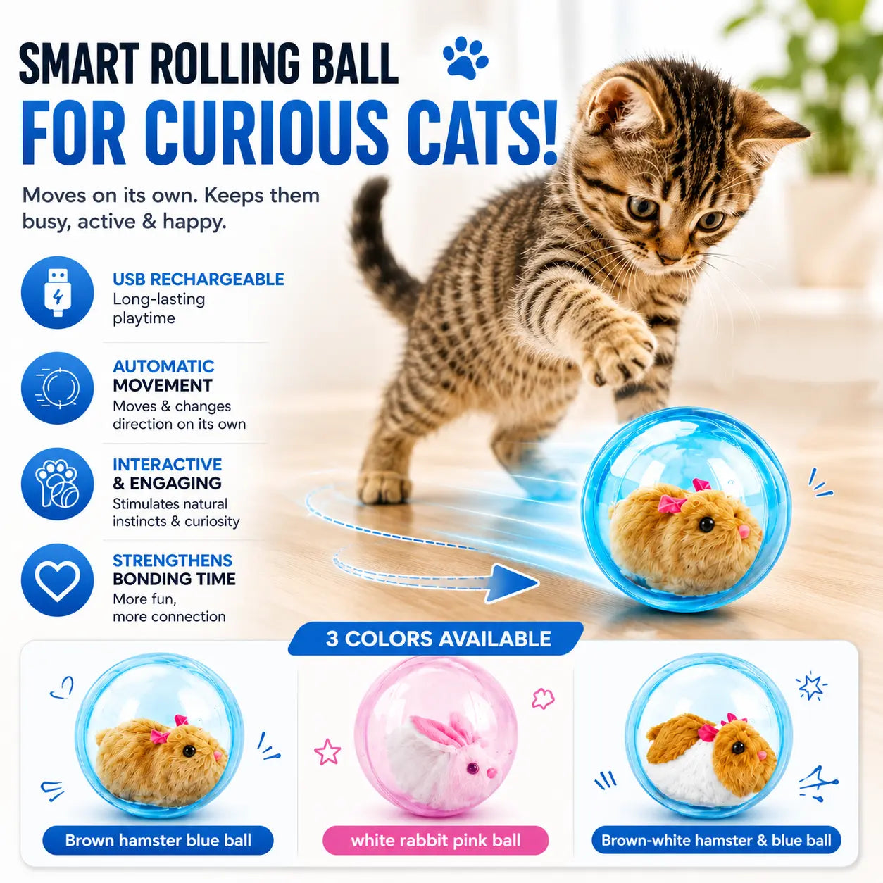 🔥Smart Cat Toy Ball - Special Offer!