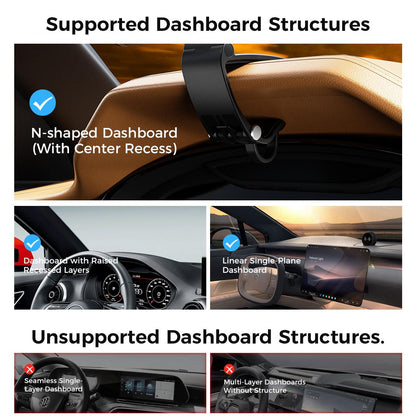 Magnetic Car Phone Mount, Hands Free Cell Phone Holder Clip