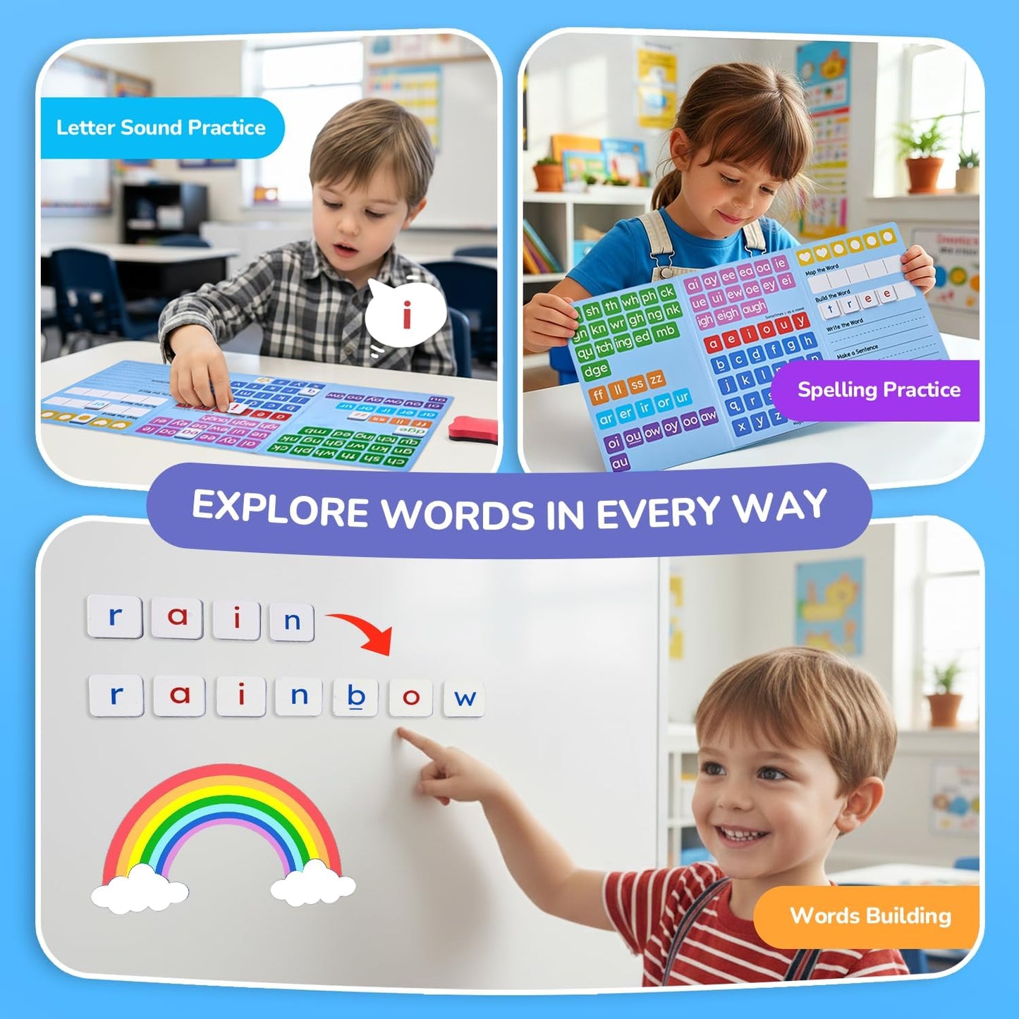 📚 Make Phonics Fun | 265-Piece Magnetic Letter Learning Set