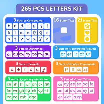 📚 Make Phonics Fun | 265-Piece Magnetic Letter Learning Set