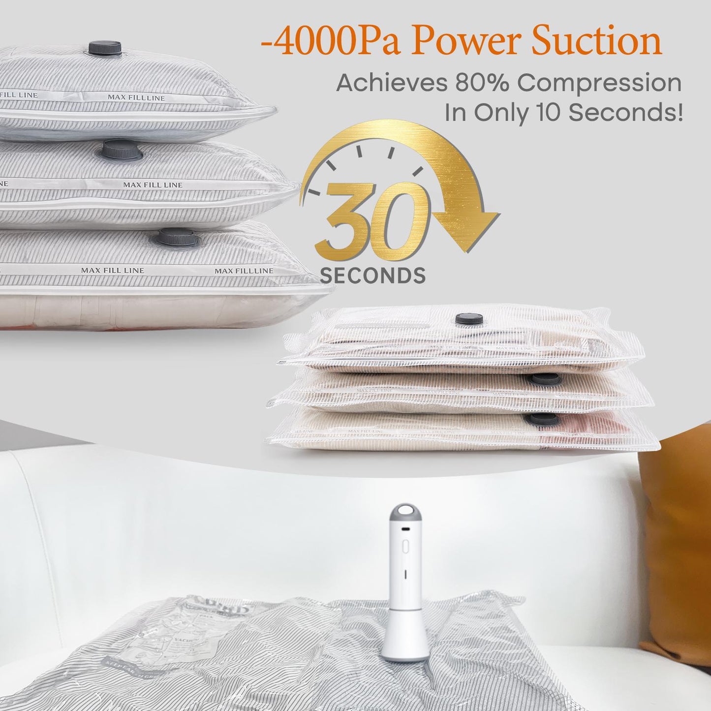 ✈️ Pack More, Travel Smarter | Cordless Vacuum Bag Set