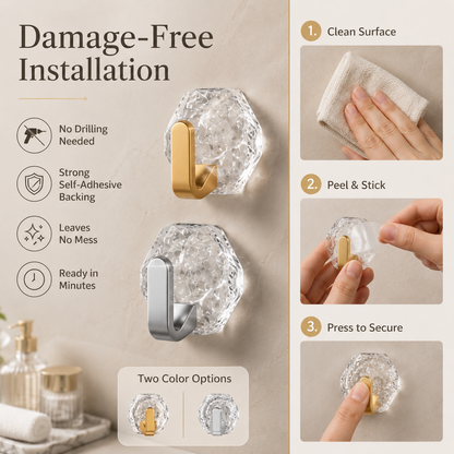 🔥10PCS Modern Hexagon Adhesive Hooks