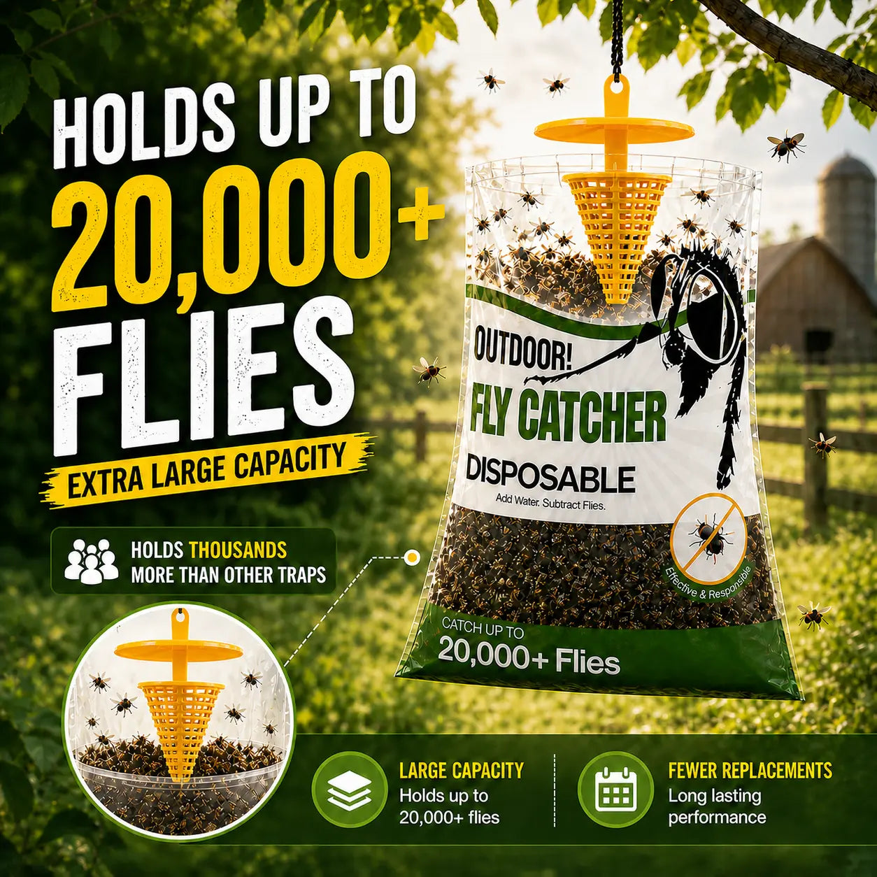 ⚡️Flash Sale｜Outdoor Disposable Hanging Fly Traps (8-Pack)