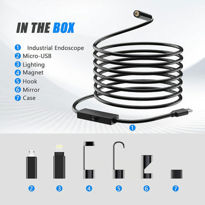 16.4ft HD Endoscope Camera for iPhone & Android