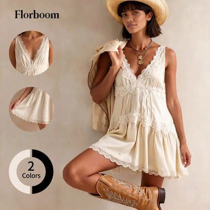 🔥New summer trend | Womens Boho Lace Mini Slip Dress