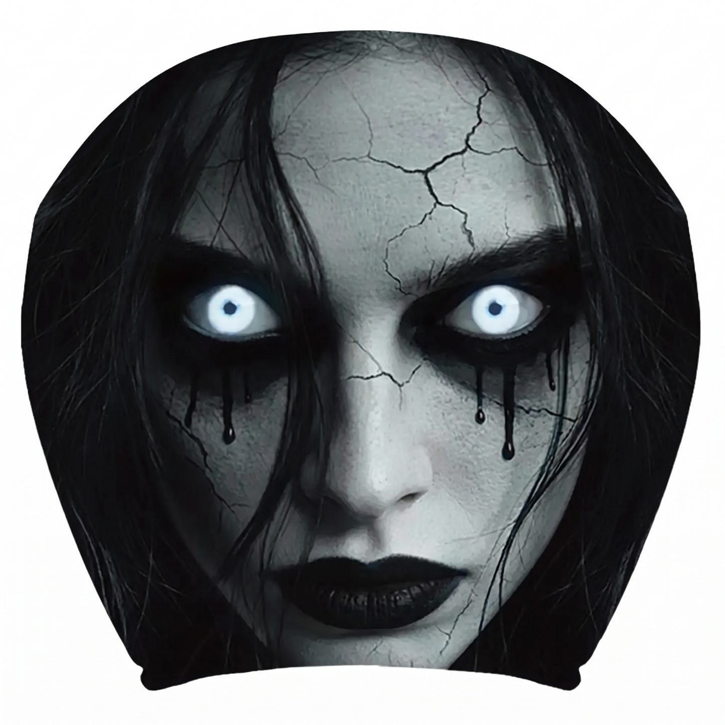 👻 Glowing-Eye Ghost Car Headrest Covers – Universal Scary Seat Protectors