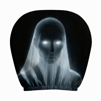 👻 Glowing-Eye Ghost Car Headrest Covers – Universal Scary Seat Protectors