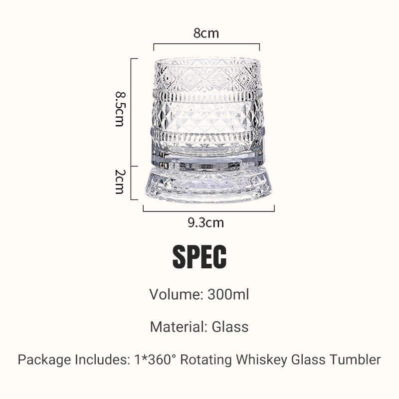 🎁🔥Luxury 360° Spinning Crystal Glass