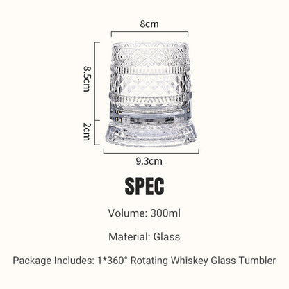 🎁🔥Luxury 360° Spinning Crystal Glass