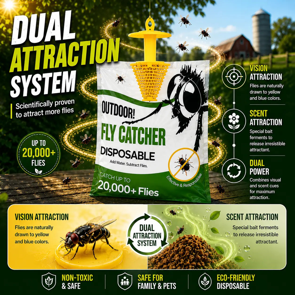 ⚡️Flash Sale｜Outdoor Disposable Hanging Fly Traps (8-Pack)