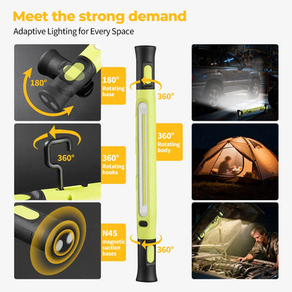 🌟🔦Multifunctional magnetic rechargeable work light💡