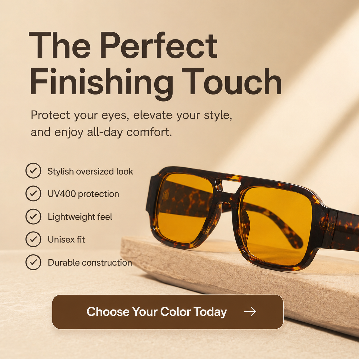 Stylish Aviator Sunglasses for Men and Women , Trendy Rectangle, Fashionable Design, Perfect for Outdoor Activities and Daily Wear