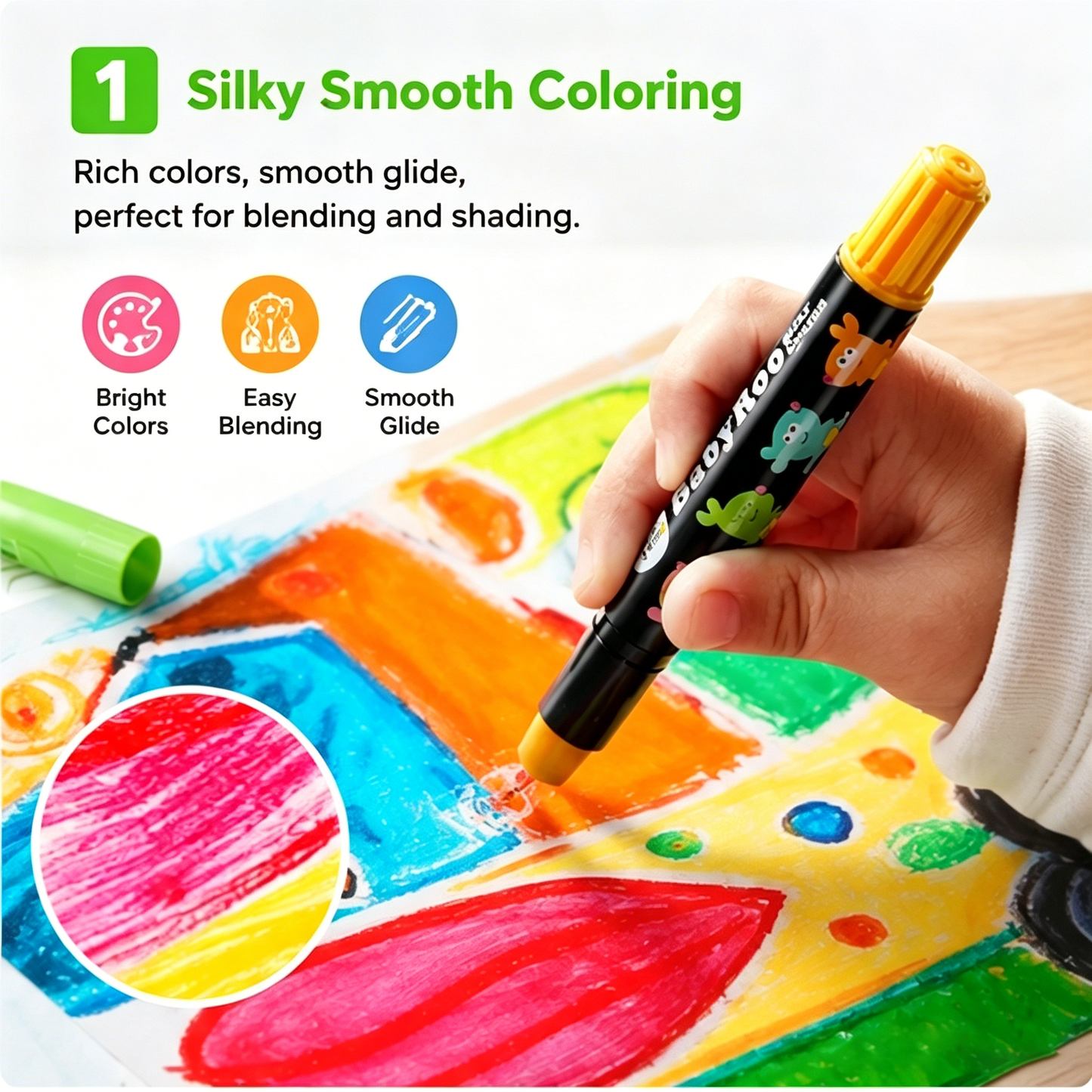 🎨🖍️ Magic Silky Washable Crayons Set™