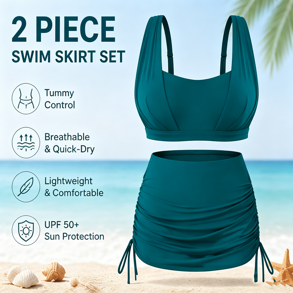 🔥New summer trend|2 Piece Swimsuit Drawstring Bathing Suits