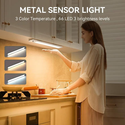💡 Light Up the Dark | Wireless Motion Sensor Under-Cabinet LED Night Light with 1500mAh Rechargeable Battery 🌙