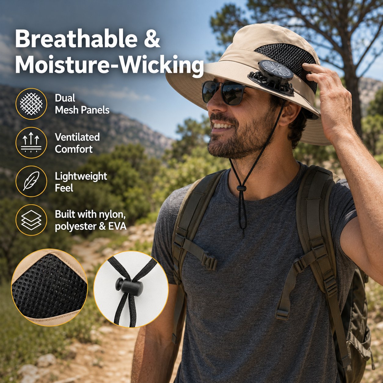 🔥HOT SALE 49% OFF - ☀️Solar-Powered Outdoor Cooling Fan Hat