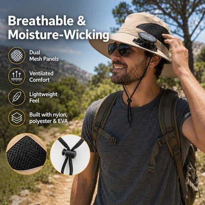 🔥HOT SALE 49% OFF - ☀️Solar-Powered Outdoor Cooling Fan Hat