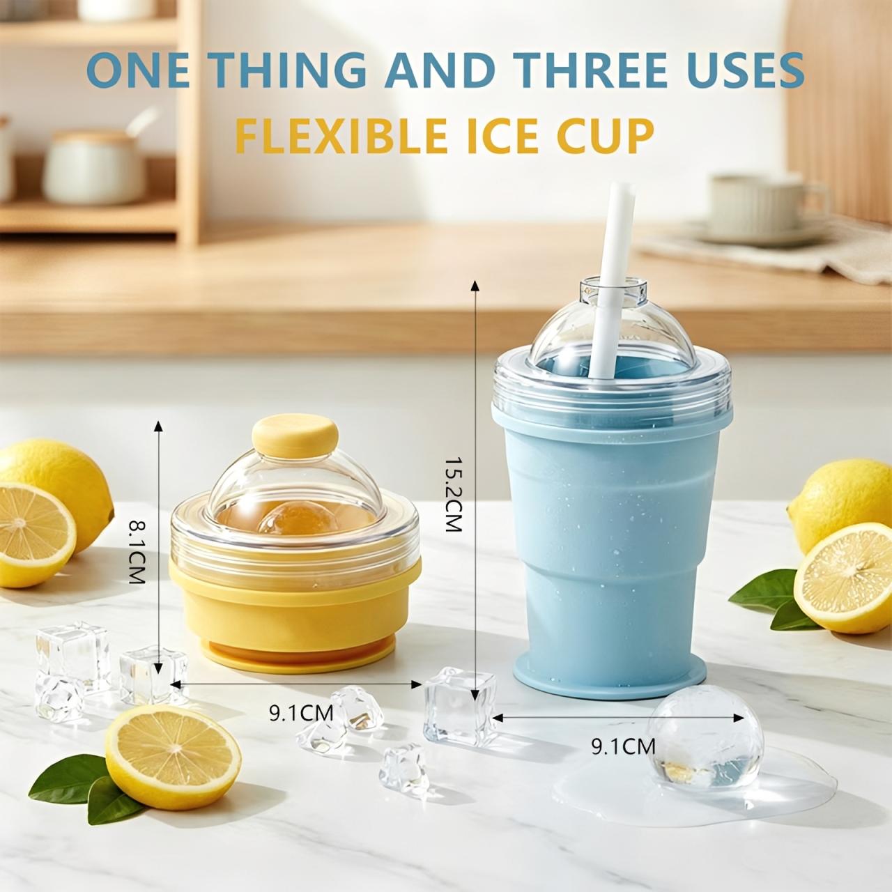 🧊 3-in-1 Foldable Ice Ball Maker & Travel Cup