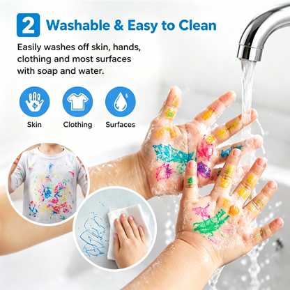 🎨🖍️ Magic Silky Washable Crayons Set™