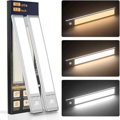 💡 Light Up the Dark | Wireless Motion Sensor Under-Cabinet LED Night Light with 1500mAh Rechargeable Battery 🌙