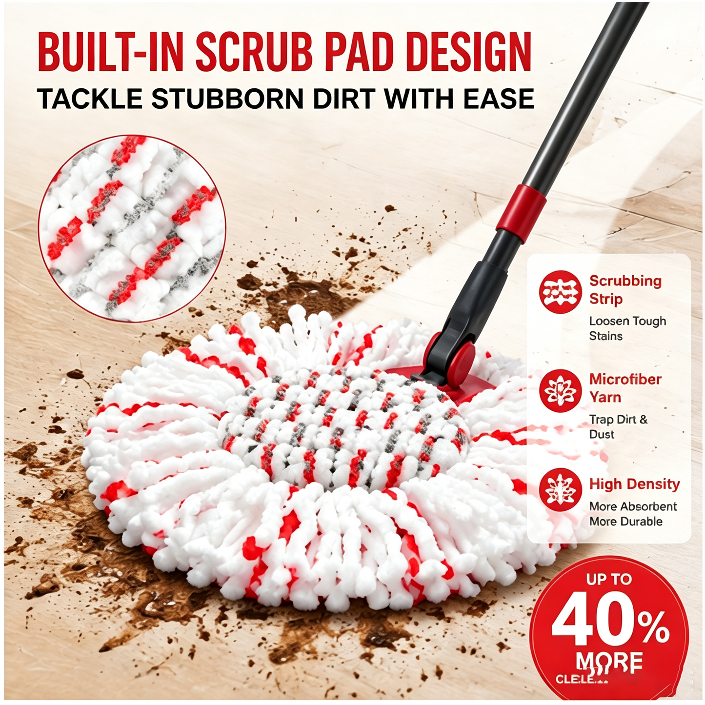 🔥 Hot Sale | 3 Pack Spin Mop Heads Replacements