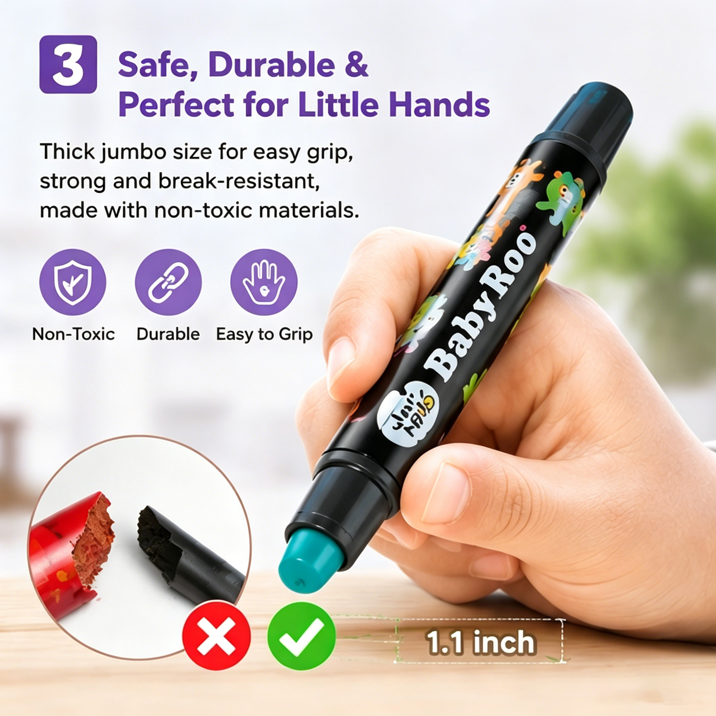 🎨🖍️ Magic Silky Washable Crayons Set™