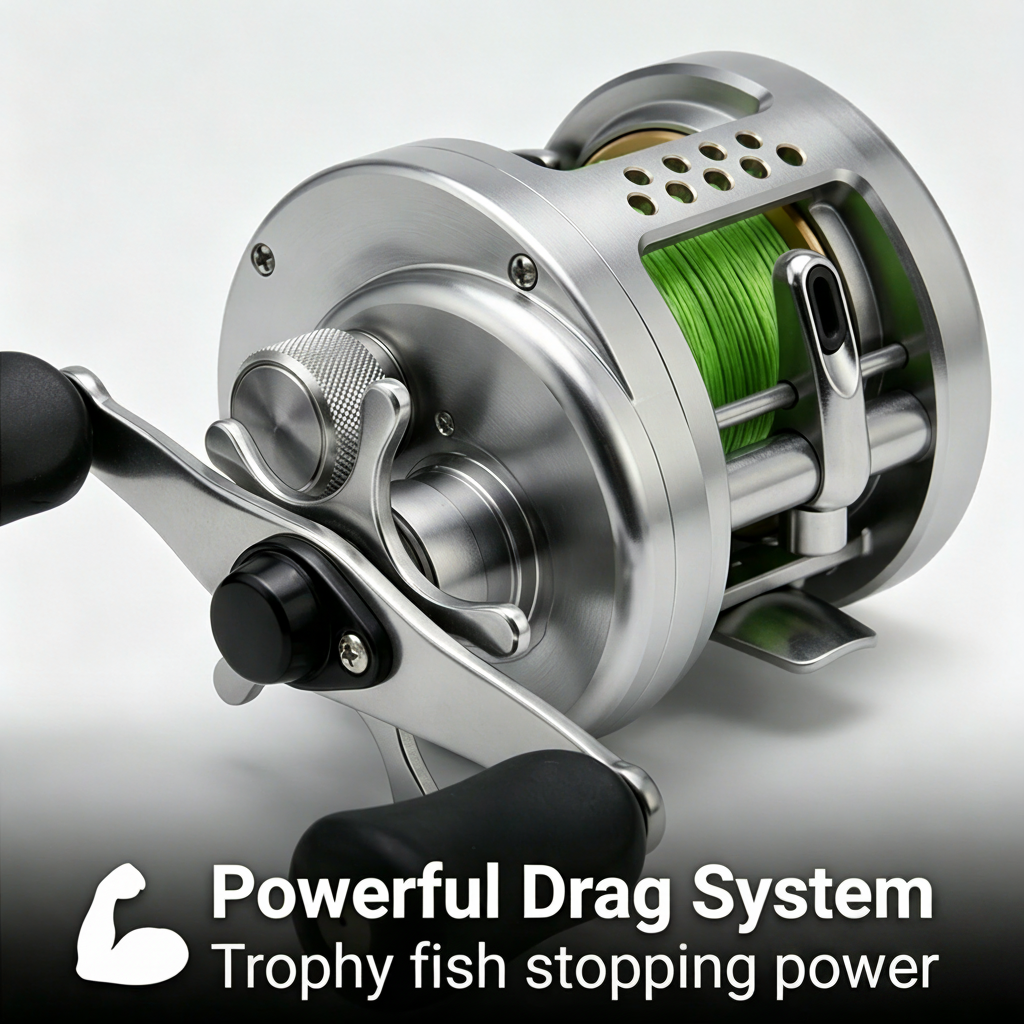 Round casting reel|all-aluminum alloy machined fishing reel