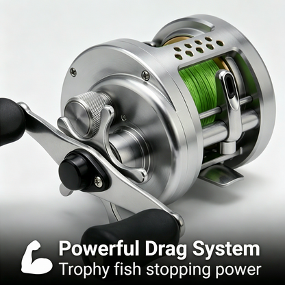 Round casting reel|all-aluminum alloy machined fishing reel