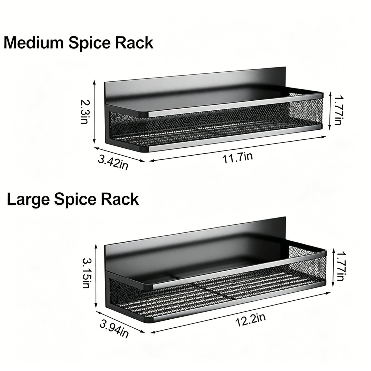 🔥Hot Sale | 2-Pack Magnetic Refrigerator Spice Rack Organizer