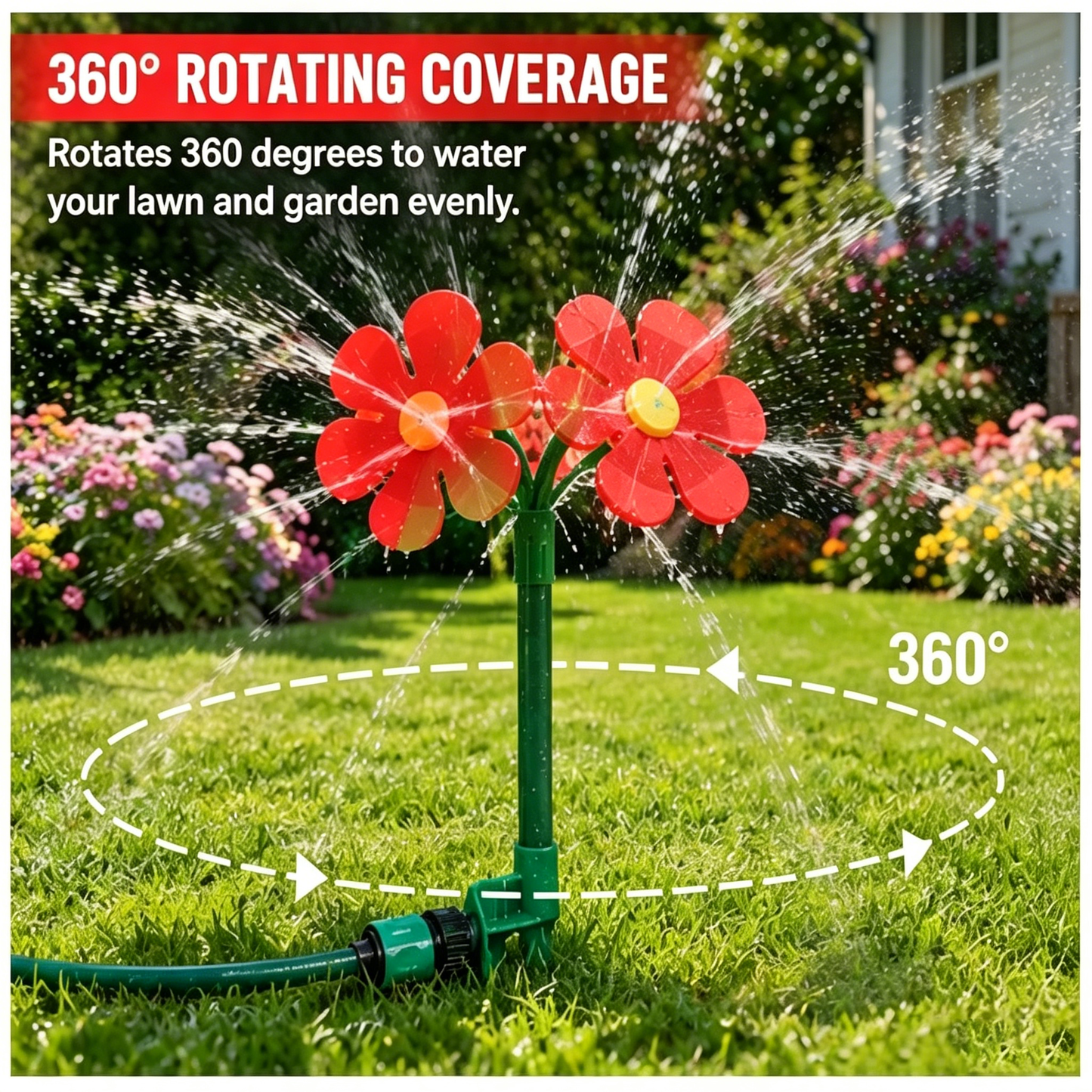 🎉 Must-Have Summer Toy | 360° Dancing Daisy Sprinkler
